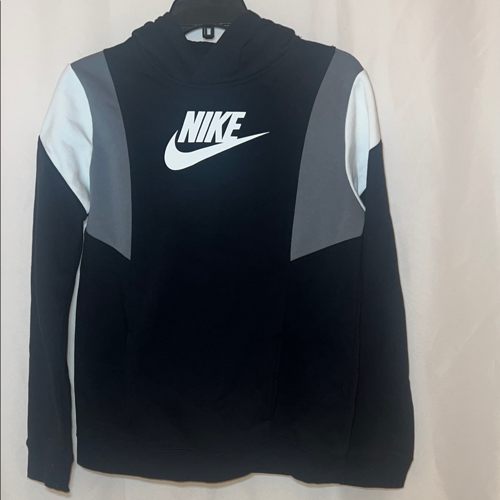 Boys’-Nike Black, Grey and White Hoodie